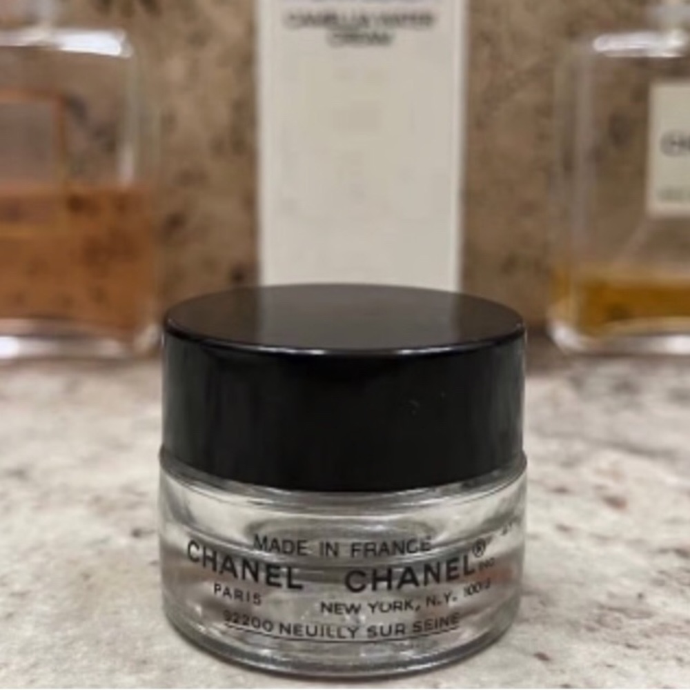 Empty Chanel Glass Container - Chanel Made in France.